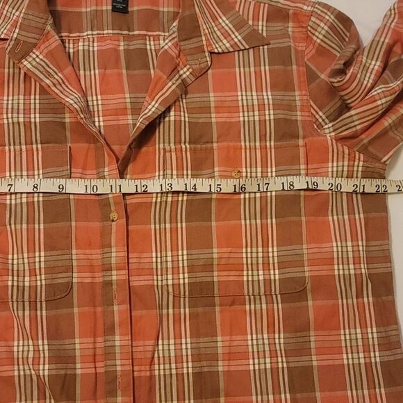 Lauren ralph lauren plaid shirt size large. - Picture 7 of 11